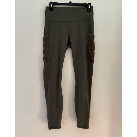 Fabletics High-Waisted PowerHold 7/8 Leggings in Olive Small - Picture 1 of 5